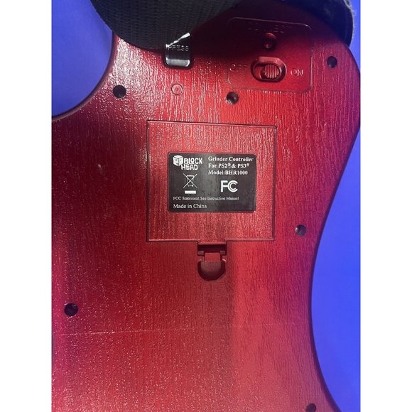 Block Head Grinder Guitar Red BHR1000 For Ps2 & Ps3 *No Dongle - Picture 10 of 10